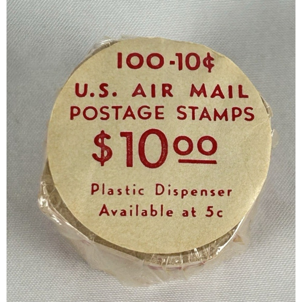 Unopened US Scott #C73 10c Stamp 50 Stars Poster Roll Of 100 US Air Mail Postage